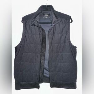 Vince Black Quilted Zip-Up Vest (size medium)